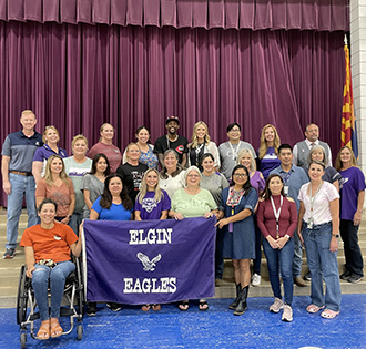 Group of happy teachers