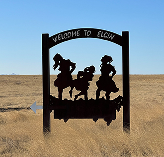 Welcome to Elgin sign posted outside